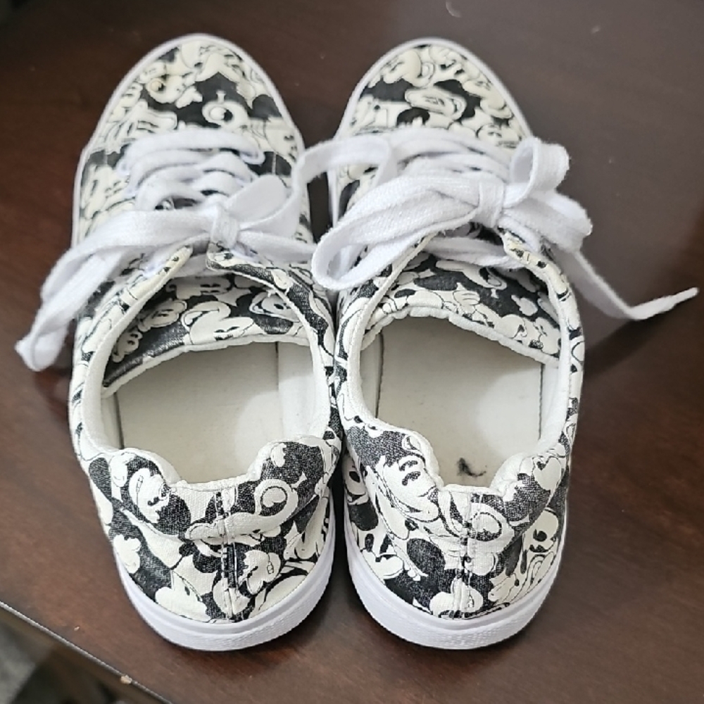 Disney Women's Sneakers - Black and White Mickey Mouse - Picture 7 of 7